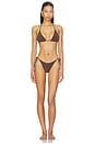 view 4 of 6 Beaded Vista Tie Side Bikini Bottom in Walnut