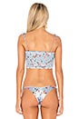 view 3 of 4 Blanche Shirred Satin Crop Bikini Top in Silver Fox