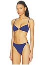 view 3 of 5 HAUT DE MAILLOT DE BAIN RÉVERSIBLE CARLY in Indigo & Coconut Bare