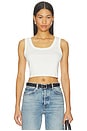 view 1 of 4 Oasis Crop Tank in White