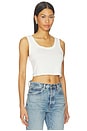 view 2 of 4 Oasis Crop Tank in White