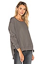 view 1 of 4 Boxy Asymmetrical Sweatshirt in Iron Grey