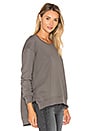 view 2 of 4 Boxy Asymmetrical Sweatshirt in Iron Grey