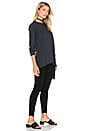 view 2 of 3 Long Sleeve Asymmetrical Top in Navy