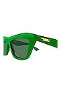 view 3 of 3 Classic Ribbon Cat Eye Sunglasses in Green