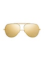 view 1 of 3 AVIATOR サングラス in Gold