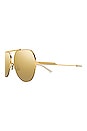 view 3 of 3 AVIATOR サングラス in Gold