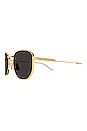 view 3 of 3 Light Ribbon Panthos Sunglasses in Shiny Gold & Solid Grey