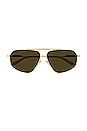 view 1 of 2 Light Ribbon Pilot Sunglasses in Shiny Gold