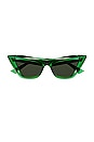 view 1 of 3 LUNETTES DE SOLEIL CAT EYE in Shiny Transparent Btv Green