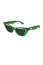 view 2 of 3 LUNETTES DE SOLEIL CAT EYE in Shiny Transparent Btv Green