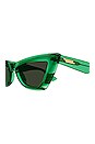 view 3 of 3 LUNETTES DE SOLEIL CAT EYE in Shiny Transparent Btv Green