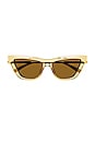 view 1 of 2 Combi Cat Eye Sunglasses in Transparent Light Yellow