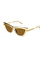 view 2 of 2 Combi Cat Eye Sunglasses in Transparent Light Yellow