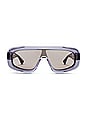view 1 of 3 Curvy Mask Sunglasses in Grey