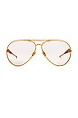 view 1 of 3 Sardine Aviator Sunglasses in Gold