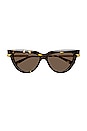 view 1 of 3 Combi Cat Eye Sunglasses in Shiny Spotted Havana