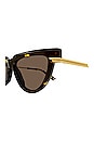 view 3 of 3 Combi Cat Eye Sunglasses in Shiny Spotted Havana