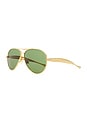 view 2 of 3 Sardine Pilot Sunglasses in Gold