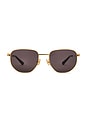 view 1 of 3 Split Sunglasses in Gold & Grey