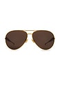 view 1 of 3 Sardine Sunglasses in Gold & Brown