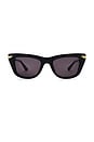view 1 of 3 Square Sunglasses in Black, Gold, & Grey