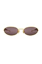view 1 of 3 Sardine Sunglasses in Gold & Grey