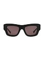view 1 of 3 Acetate Sunglasses in Black & Grey