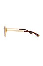 view 3 of 3 Bolt Sunglasses in Gold &Brown