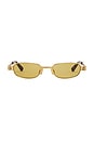 view 1 of 3 Bolt Sunglasses in Gold & Yellow