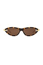 view 1 of 3 New Knot Sunglasses in Havana, Gold, & Brown