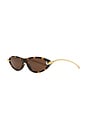 view 2 of 3 New Knot Sunglasses in Havana, Gold, & Brown