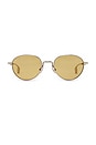 view 1 of 3 Round Sunglasses in Silver & Brown