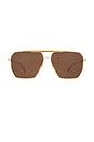 view 1 of 3 Aviator Sunglasses in Gold