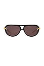 view 1 of 3 New Knot Sunglasses in Black & Gold