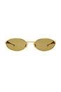 view 1 of 3 Sardine Sunglasses in Gold & Green