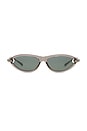view 1 of 3 GAFAS DE SOL in Beige, Silver, & Green