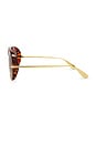 view 3 of 3 LUNETTES DE SOLEIL in Havana, Gold, & Brown