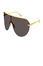 view 1 of 1 LUNETTES DE SOLEIL SHIELD in Gold And Brown