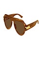 view 1 of 1 Pilot Sunglasses in Brown