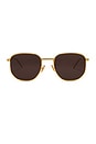 view 1 of 3 BV1160SA Sunglasses in Shiny Gold & Solid Grey