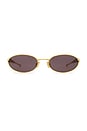 view 1 of 3 Sardine Sunglasses in Shiny Gold in Gold & Grey