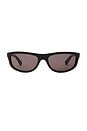 view 1 of 3 Slim Ribbon Sunglasses in Black & Grey