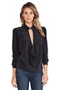 view 2 of 5 Tara Washed Silk Top in Black