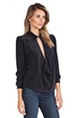view 3 of 5 Tara Washed Silk Top in Black