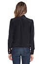 view 4 of 5 Tara Washed Silk Top in Black