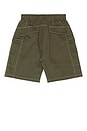 view 2 of 5 Canvas Contrast Shorts in Army Green