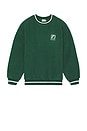 view 1 of 4 Reverse Fleece Grid Sweater in Bottle Green