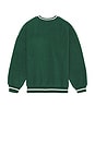 view 2 of 4 Reverse Fleece Grid Sweater in Bottle Green