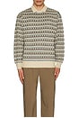 view 3 of 3 Crosby Wool Long Sleeve Polo in Grey